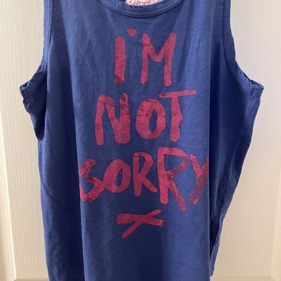 Junk Food I'm Not Sorry Tank Top Purple Cotton USA Girls Size XL 12 years NWT - Picture 4 of 7